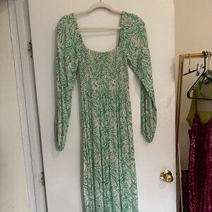 Emerald Zebra Maxi Dress